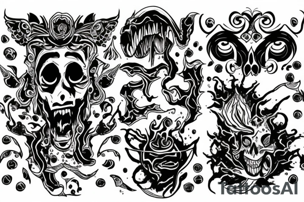 Kali drinking blood tattoo idea