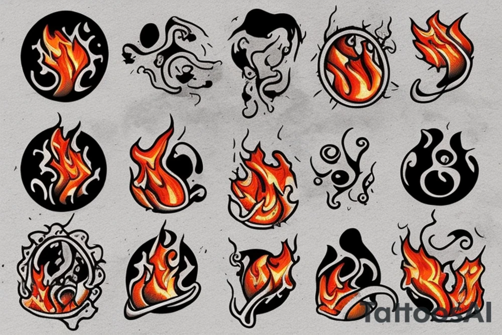 fire erupting from the depths of the earth tattoo idea