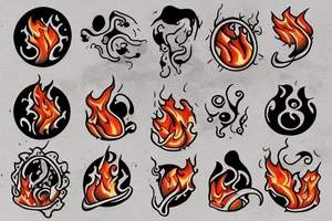 fire erupting from the depths of the earth tattoo idea
