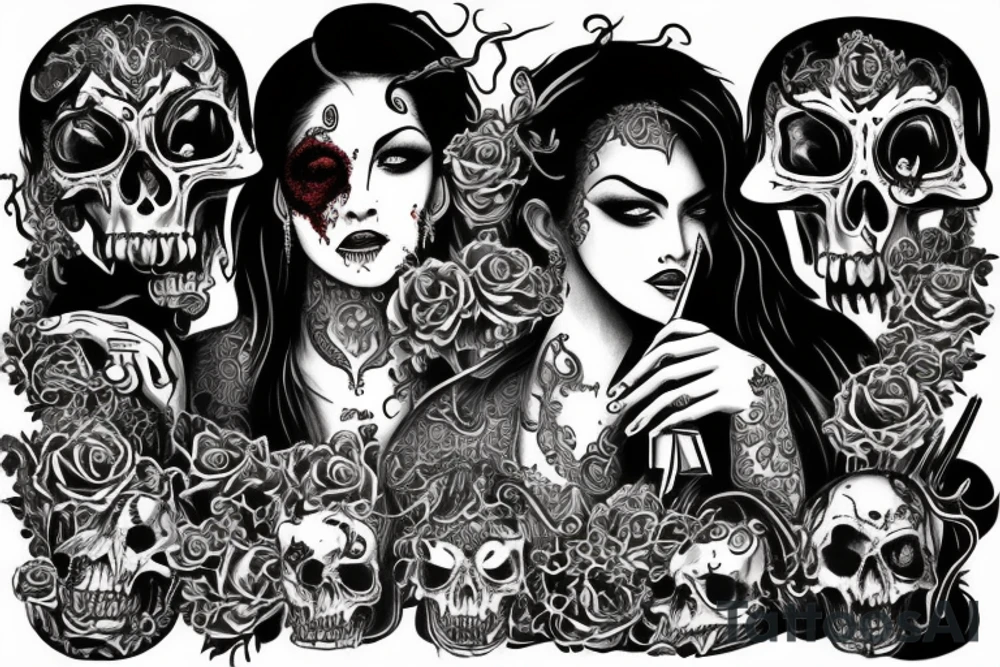 Kali drinking blood tattoo idea
