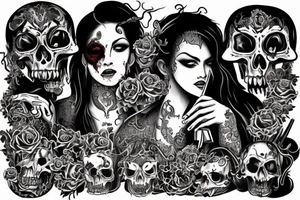 Kali drinking blood tattoo idea