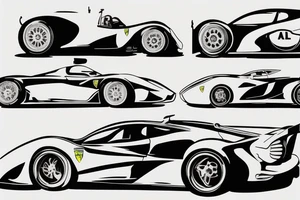 F1 ferrari car who win the race tattoo idea