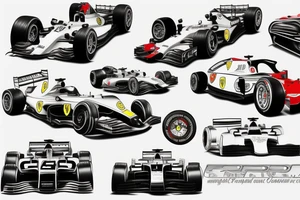 F1 ferrari car who win the race tattoo idea