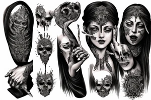 Kali drinking blood tattoo idea