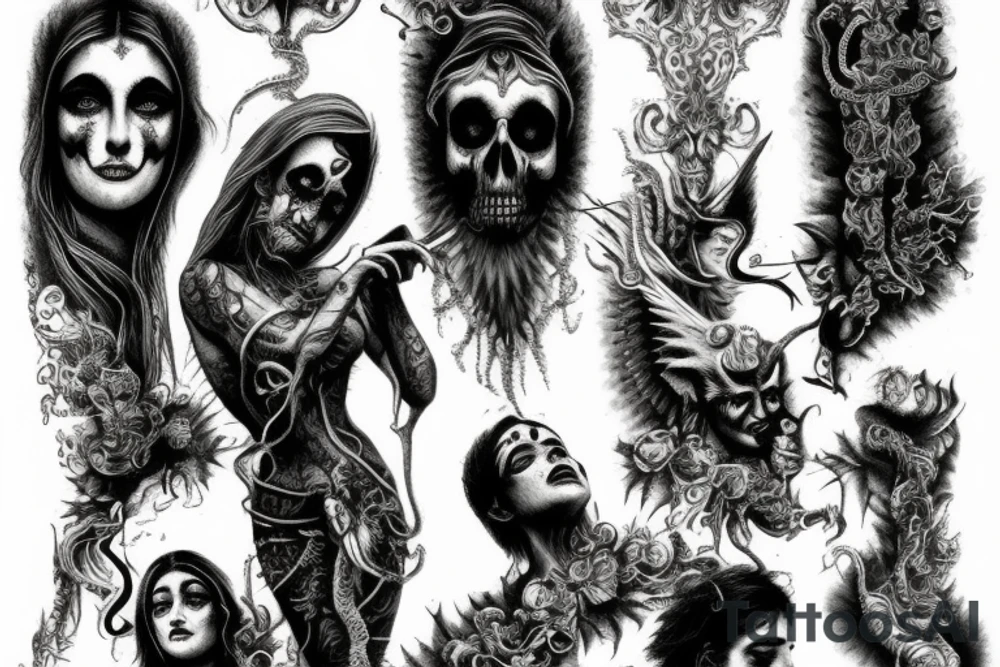 Kali drinking blood tattoo idea