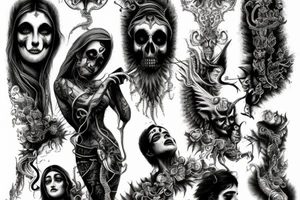 Kali drinking blood tattoo idea