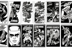 A retro sci fi comic book character tattoo idea