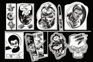 A retro sci fi comic book character tattoo idea