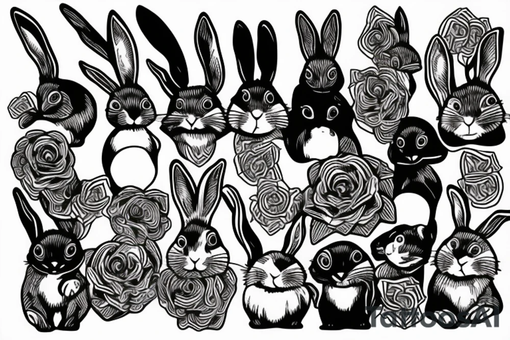 rabbit tattoo idea