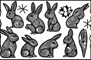rabbit tattoo idea