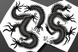 Japanese dragon bicep bracelet tattoo idea