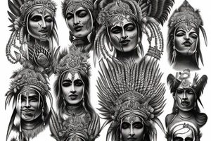 Kali indian god tattoo idea