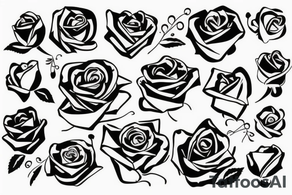 A rose, forming a smile tattoo idea