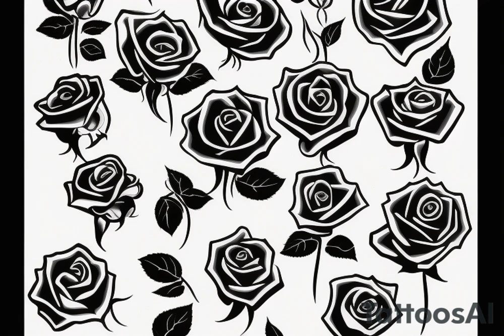 A rose, forming a smile tattoo idea