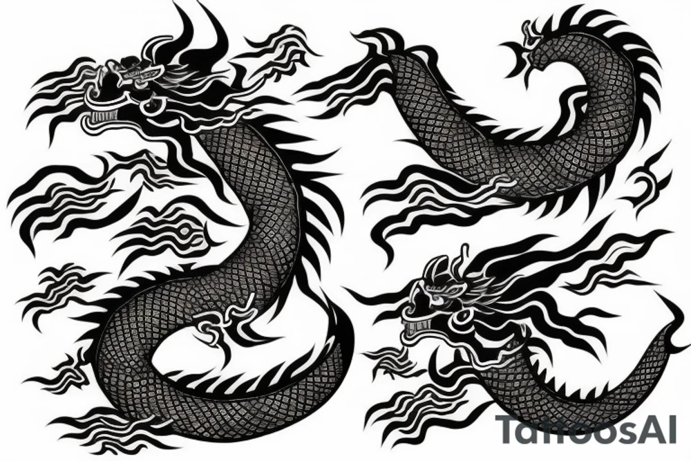 Japanese dragon tattoo idea