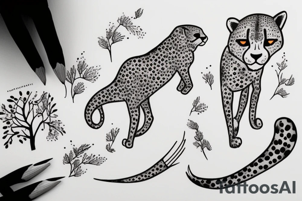 A cheetah tattoo idea