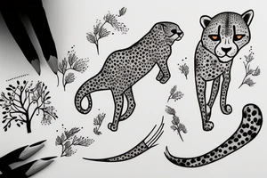 A cheetah tattoo idea