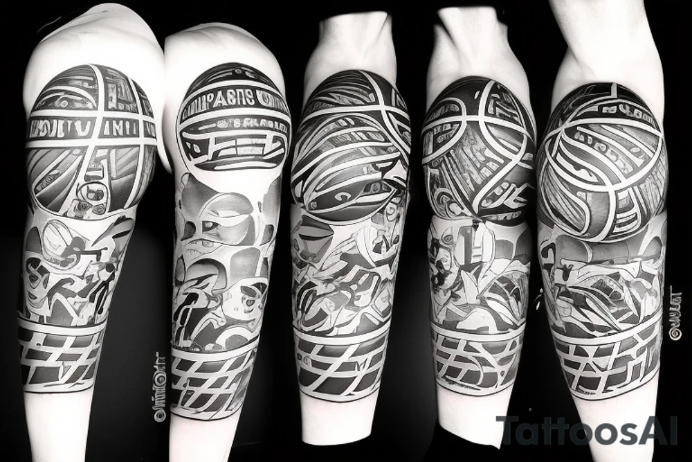 NBA basketball tattoo idea
