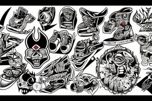 Devil on skateboard tattoo idea
