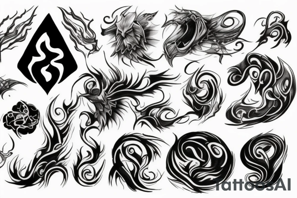 4 Elemental tattoo idea