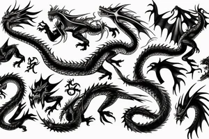 dragon Zilant in symbol of Chaos tattoo idea