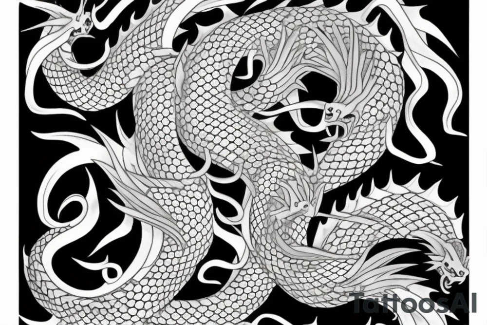 Japanese dragon Haku tattoo idea