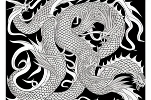 Japanese dragon Haku tattoo idea