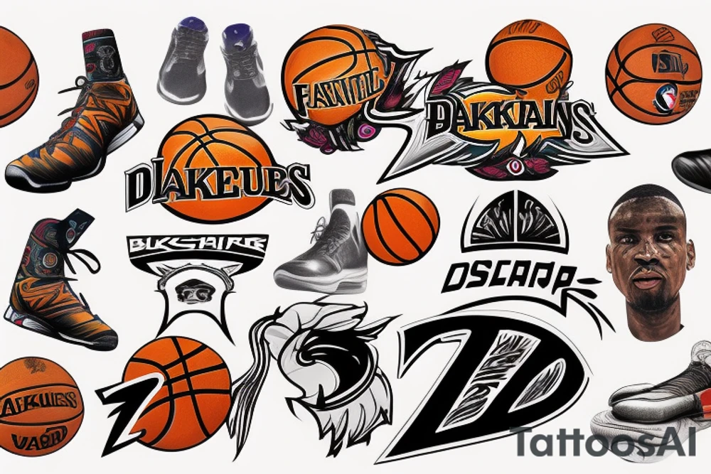 NBA basketball tattoo idea