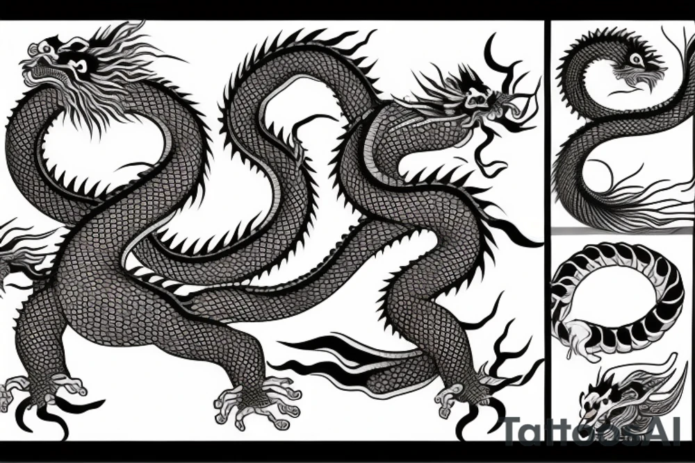 Japanese dragon Haku tattoo idea