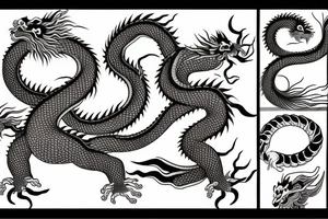 Japanese dragon Haku tattoo idea