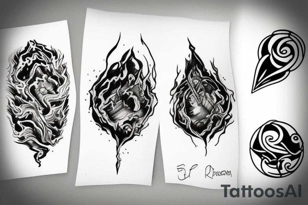 4 Elemental tattoo idea