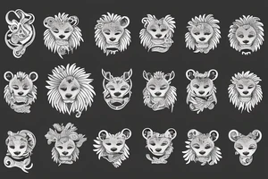 lion frog tattoo idea