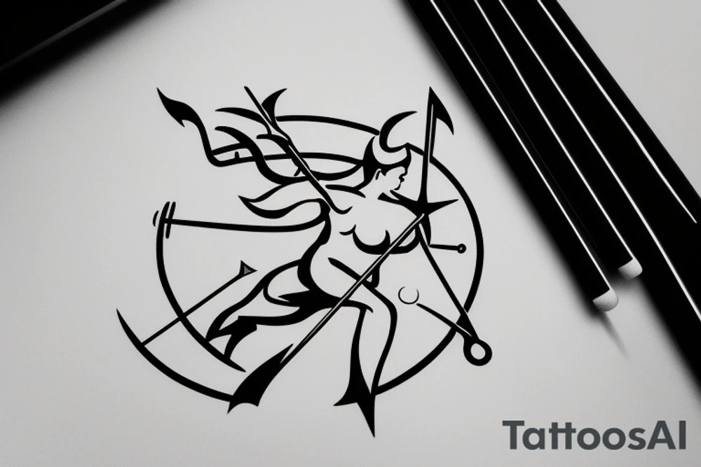 Archer, sagittarius symbol tattoo idea