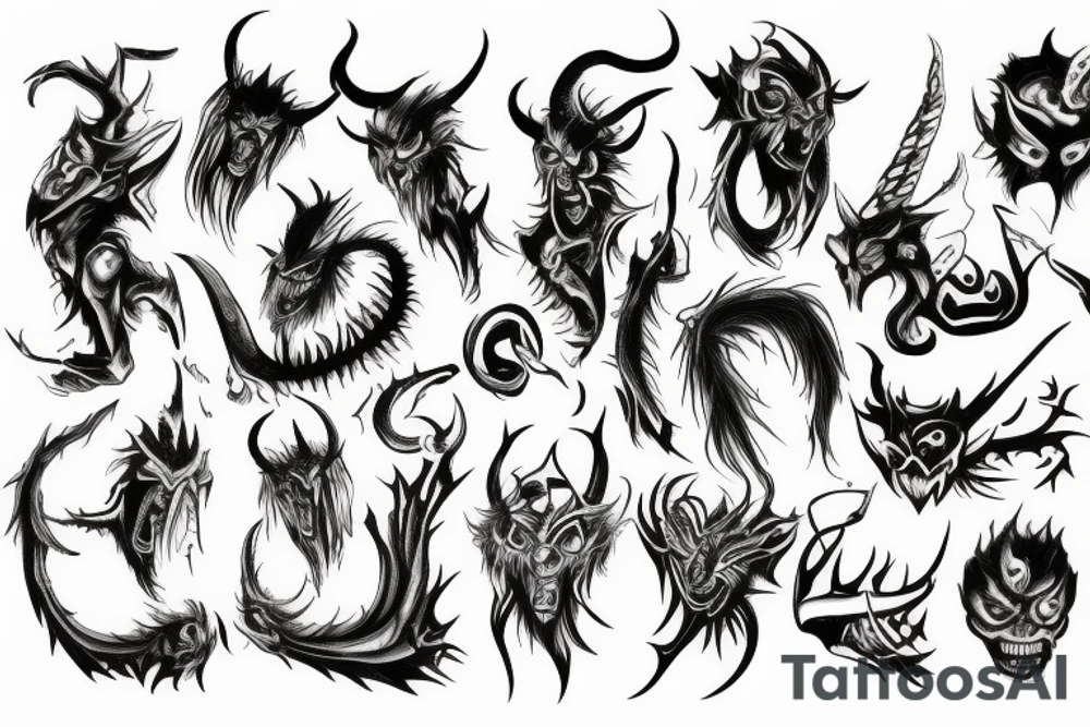 Demon tattoo idea