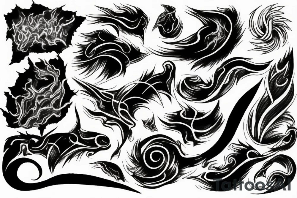 4 elemental tattoo idea