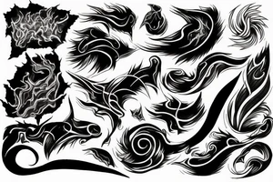 4 elemental tattoo idea