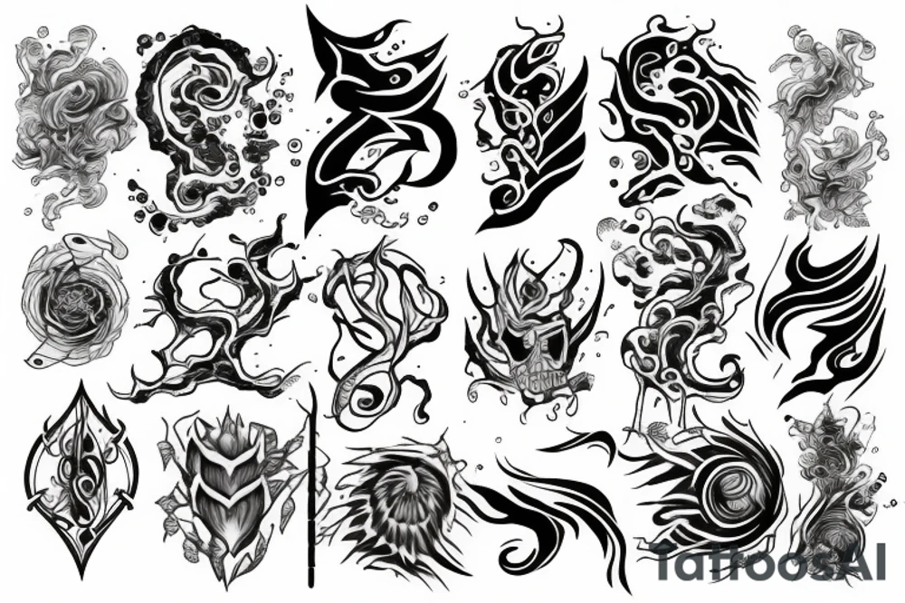 4 elemental tattoo idea