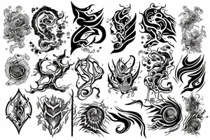 4 elemental tattoo idea