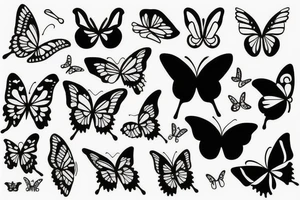 A number 222 with butterfly tattoo idea
