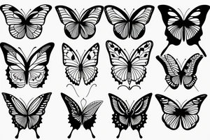 A number 222 with butterfly tattoo idea