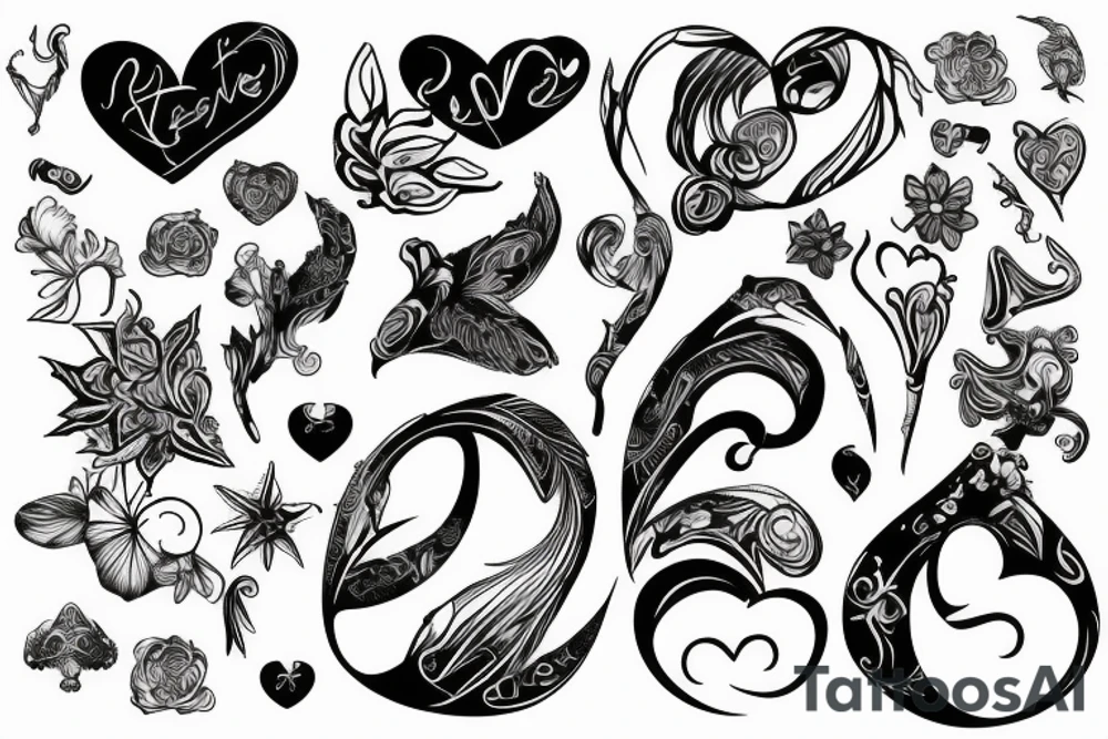 3d love for evet tattoo idea