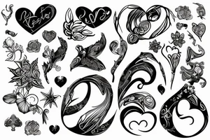 3d love for evet tattoo idea