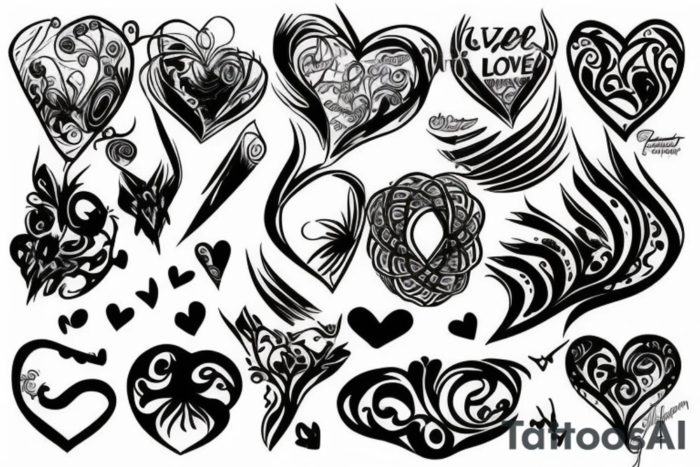 3d love for evet tattoo idea