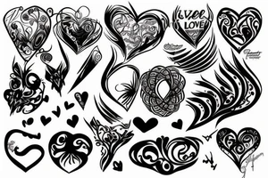3d love for evet tattoo idea