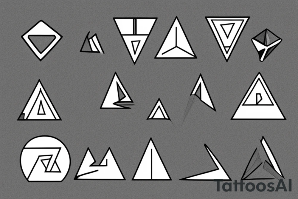 simple triangle tattoo idea