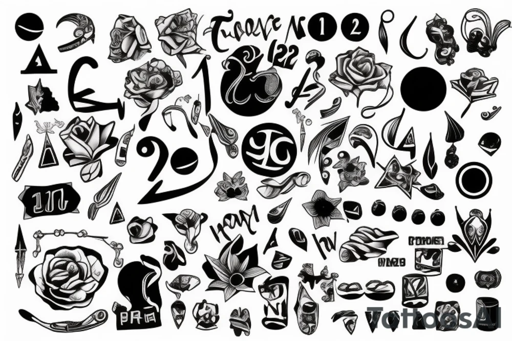 A number 222 tattoo idea