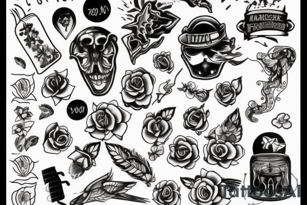 анубис кадуцей tattoo idea