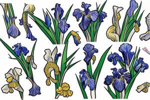 An iris tattoo idea