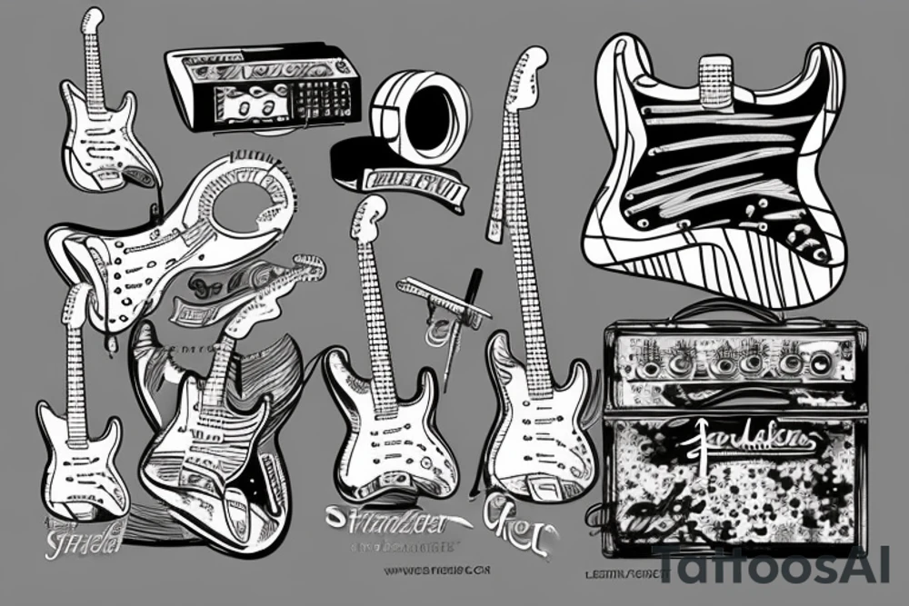 fender stratocaster tattoo idea