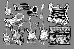 fender stratocaster tattoo idea